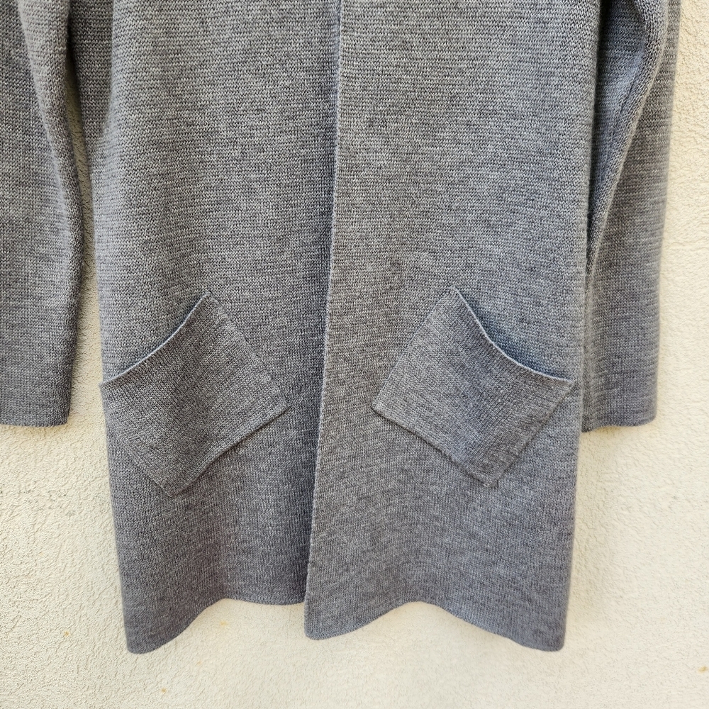 Cocogio Cardigan Women’s Small Gray Merino Wool Classic Minimalist Italy - Picture 6 of 11